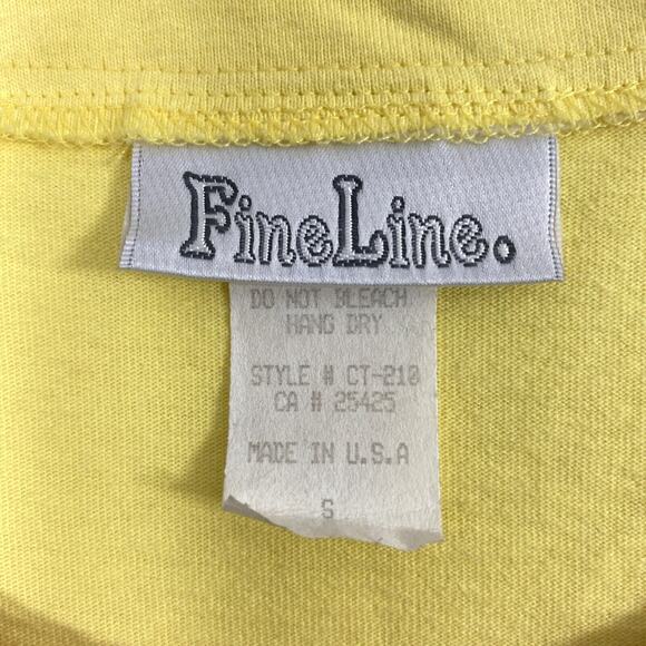 Vintage Womens Fruit Dress Size Small Butter Yellow Embroidered Cherries Cottage - Picture 4 of 10